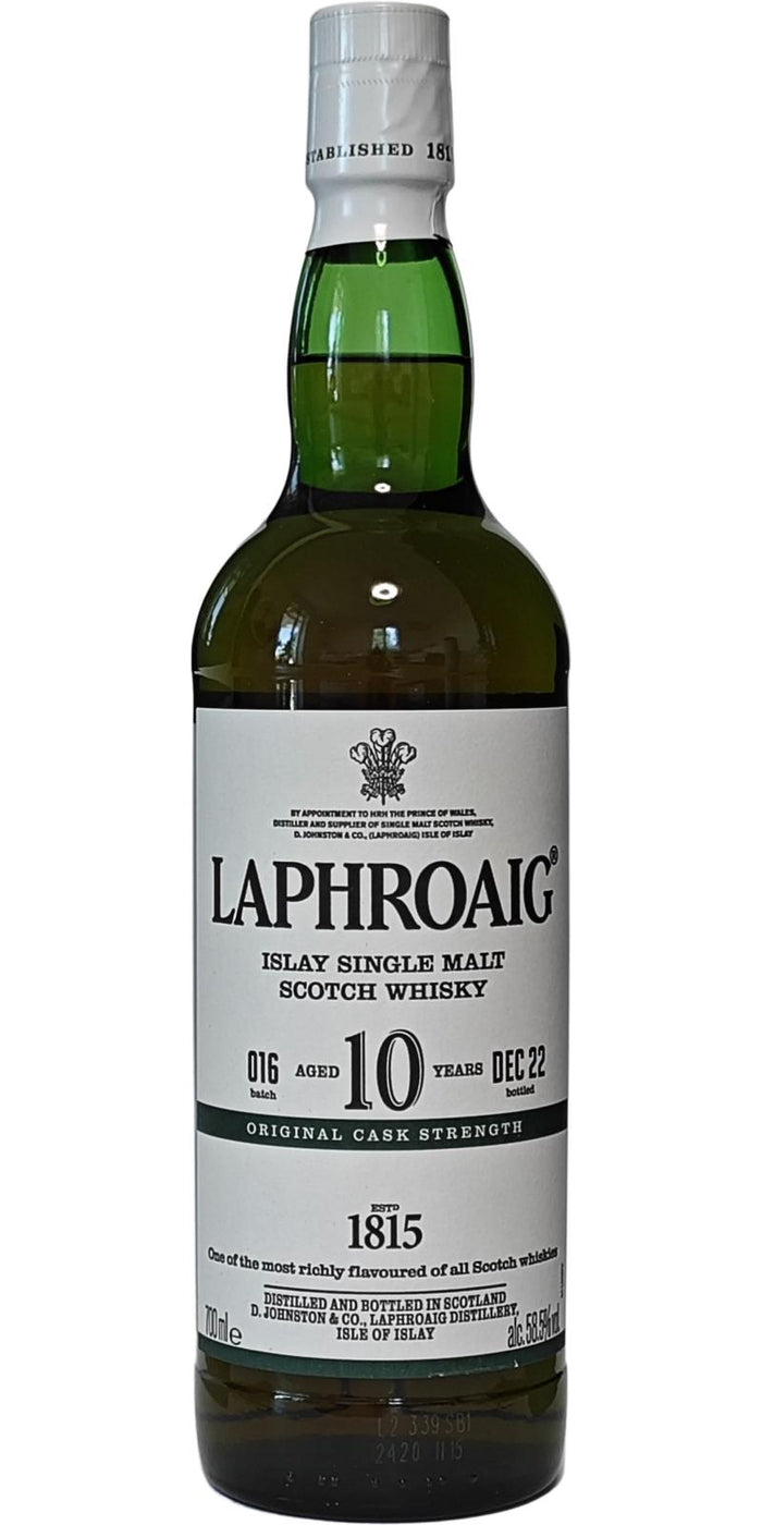 Laphroaig Cask Strength Batch #016 10 Year Old 2022 Release Single Malt Scotch Whisky | 700ML
