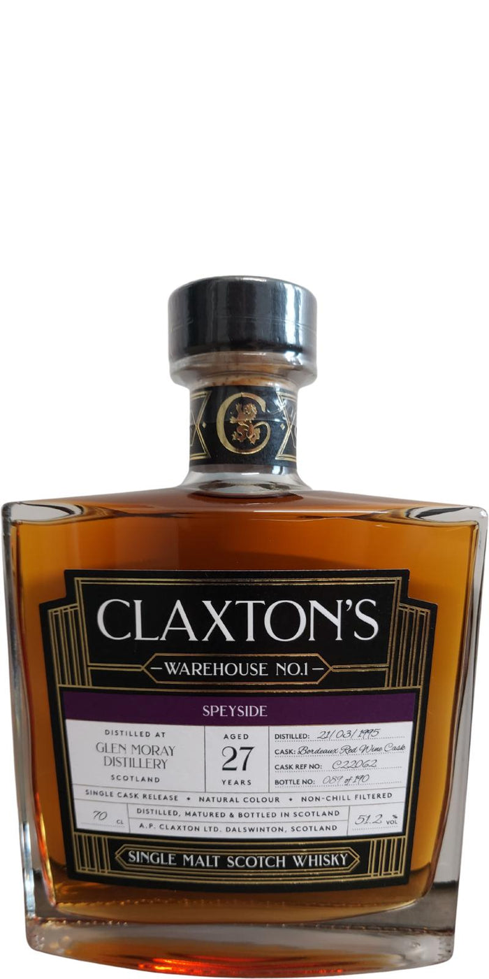 Glen Moray 1995 (Claxton's) Warehouse No. 1 Scotch Whisky | 700ML