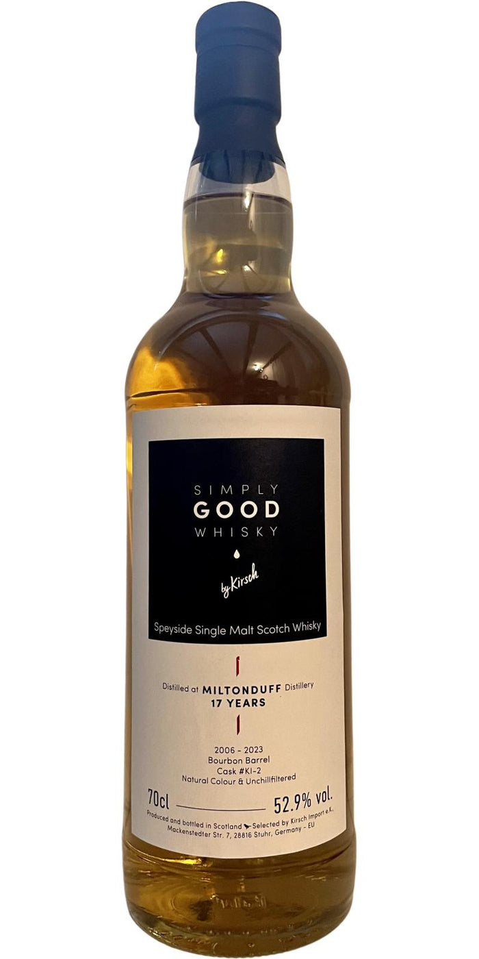 Miltonduff 2006 KI Simply Good Single Malt Scotch Whisky | 700ML