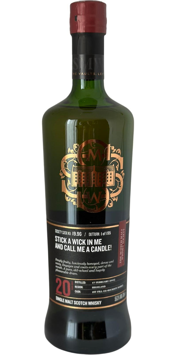 Glen Garioch 2003 SMWS Cask No. 19.96 Stick A Wick In Me And Call Me Candle Scotch Whisky | 700ML