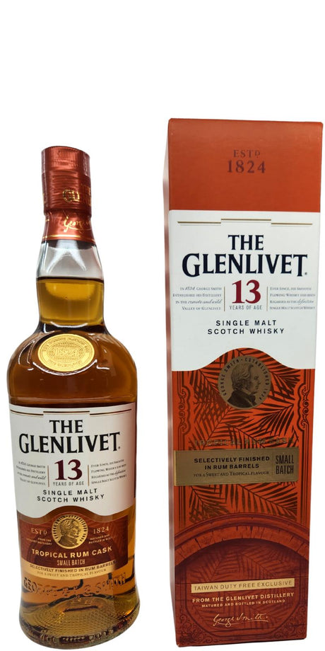 Glenlivet 13 Year Old Tropical Rum Cask Single Malt Scotch Whisky | 700ML at CaskCartel.com
