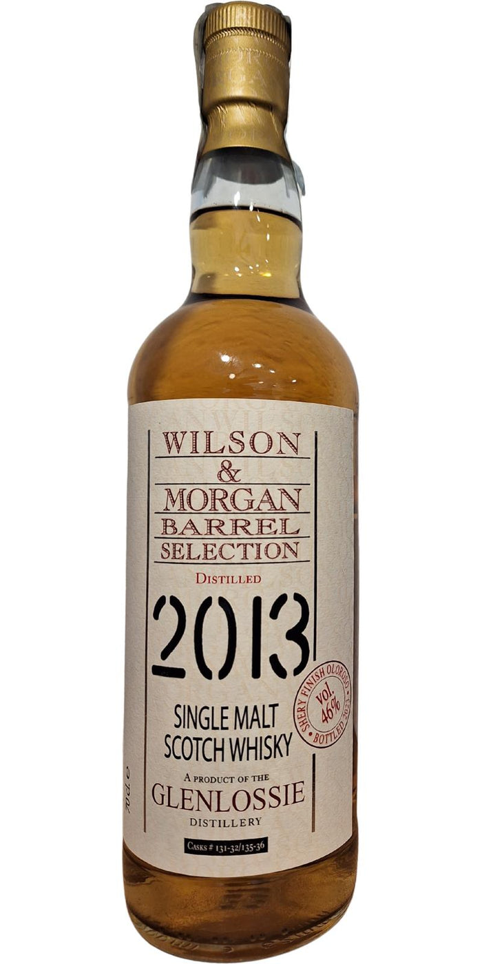 Glenlossie 2013 (Wilson & Morgan) Barrel Selection Single Malt Scotch Whisky  | 700ML