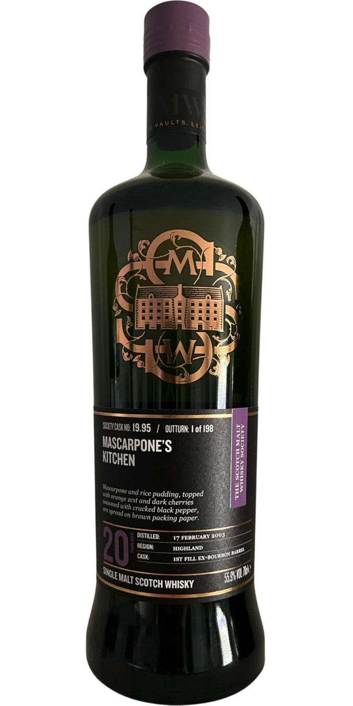 Glen Garioch 2003 (The Scotch Malt Whisky Society) 19.95 Mascarpone's Kitchen Scotch Whisky | 700ML