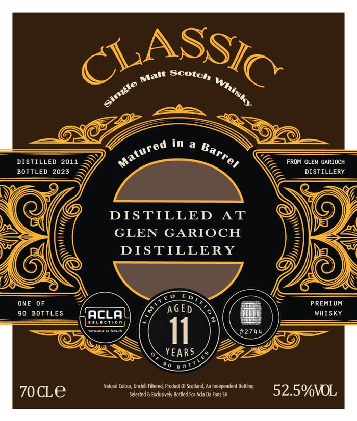 Glen Garioch 2011 (Acla da Fans) 11 Year Old Classic Scotch Whisky | 700ML