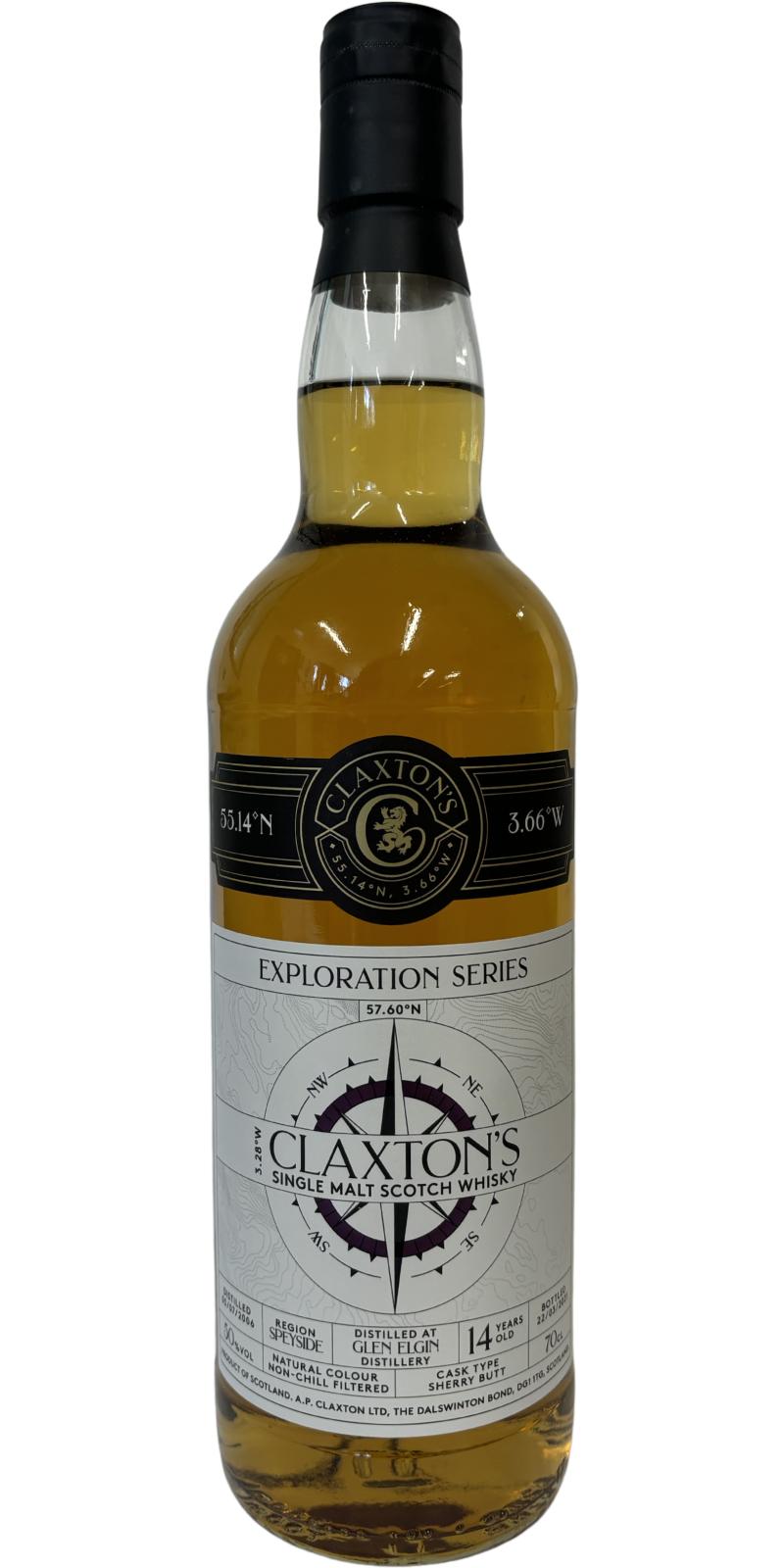 Glen Elgin Claxton's Exploration Series Sherry Cask 14 Year Old Whisky | 700ML at CaskCartel.com