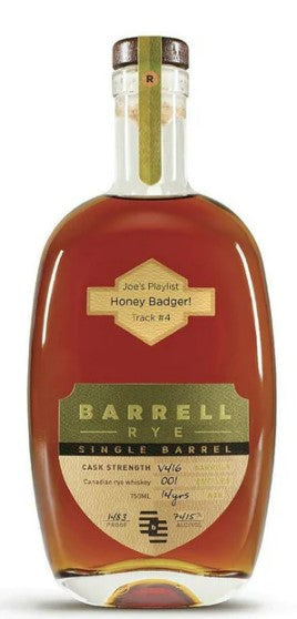Joe's Playlist - Track #4 Honey Badger Barrell Canadian Rye Single Barrel Whiskey V416