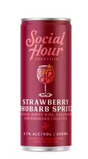 Social Hour Strawberry Rhubarb Spritz | 4X250ML at CaskCartel.com