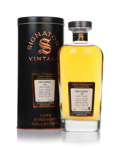 Port Dundas 25 Year Old 1996 (casks 128330 & 128331) - Cask Strength Collection (Signatory) | 700ML at CaskCartel.com