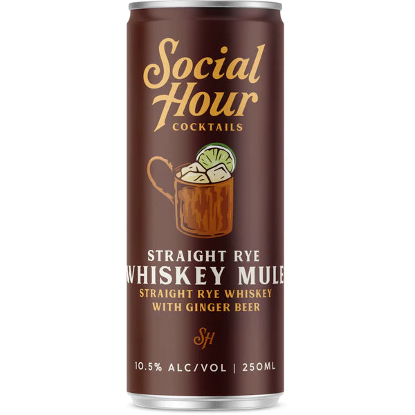 Social Hour Whiskey Mule | 4X250ML at CaskCartel.com