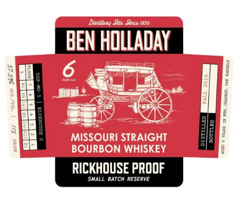 Ben Holladay Rickhouse Proof Small Batch Reserve Straight Bourbon