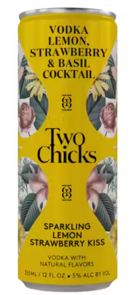 Two Chicks Vodka Lemon Strawberry and Basil | 4x355ML at CaskCartel.com