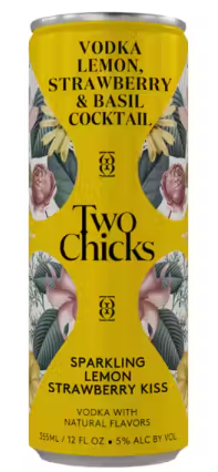 Two Chicks Vodka Lemon Strawberry and Basil | (4)*355ML