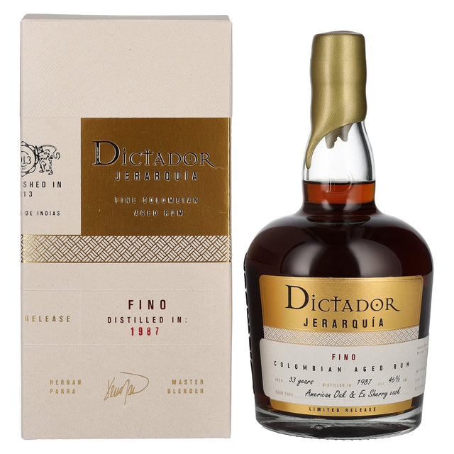 Dictador Jerarquia Fino 33 Year Old American Oak & Ex Sherry Cask 1987 Rum | 700ML at CaskCartel.com