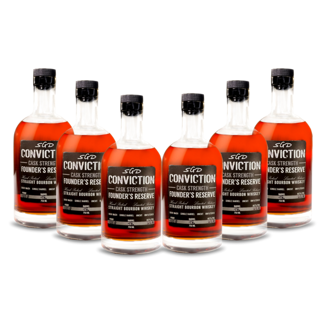 Conviction Founder's Reserve Cask Strength Bourbon Whiskey  (6) Bottle Bundle at CaskCartel.com