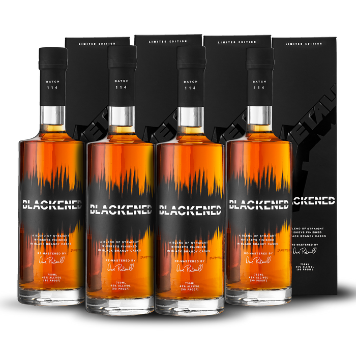 BLACKENED® AMERICAN WHISKEY | LIMITED BATCH 114 | THE BLACK ALBUM WHISKEY PACK COLLECTORS EDITION (4) **Collect One/Drink Three**