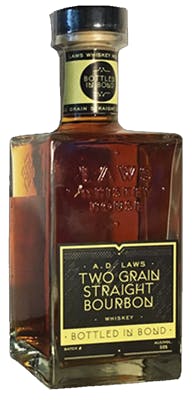 A.D. Laws Two Grain Straight Bourbon Bottled in Bond Whiskey