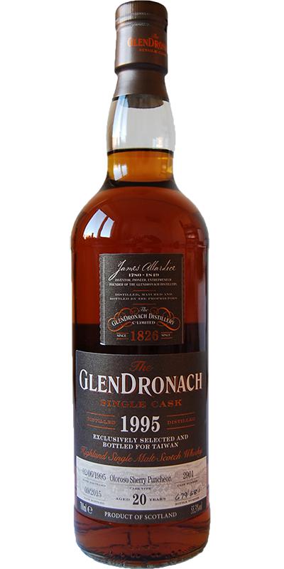 Glendronach 1995 Oloroso Sherry Puncheon 20 Year Old Bottled in 2015