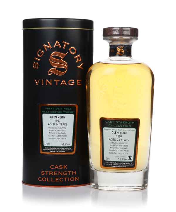 Glen Keith 24 Year Old 1997 (casks 72598 & 72599) - Cask Strength Collection (Signatory) | 700ML at CaskCartel.com