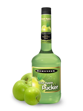 DeKuyper Sour Apple Pucker Schnapps Liqueur | 1L
