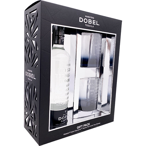 Maestro Dobel Diamante Gift Pack with 2 Glasses Tequila at CaskCartel.com