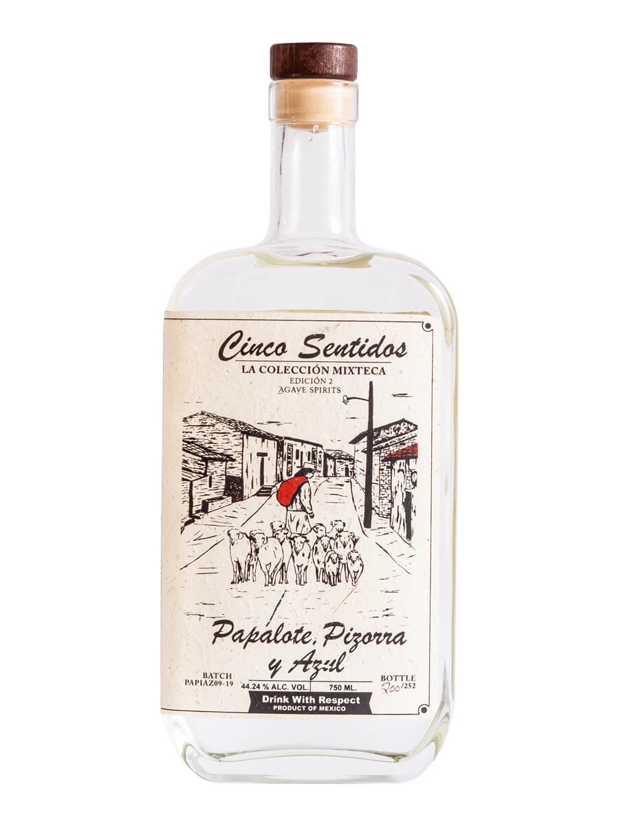 Cinco Sentidos Papalote, Pizorra y Azul Mezcal at CaskCartel.com