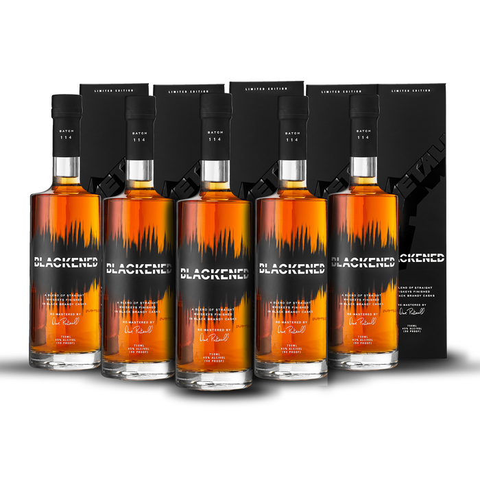 BLACKENED® AMERICAN WHISKEY | LIMITED BATCH 114 | THE BLACK ALBUM WHISKEY PACK COLLECTORS EDITION (5) **Collect One/Drink Four**