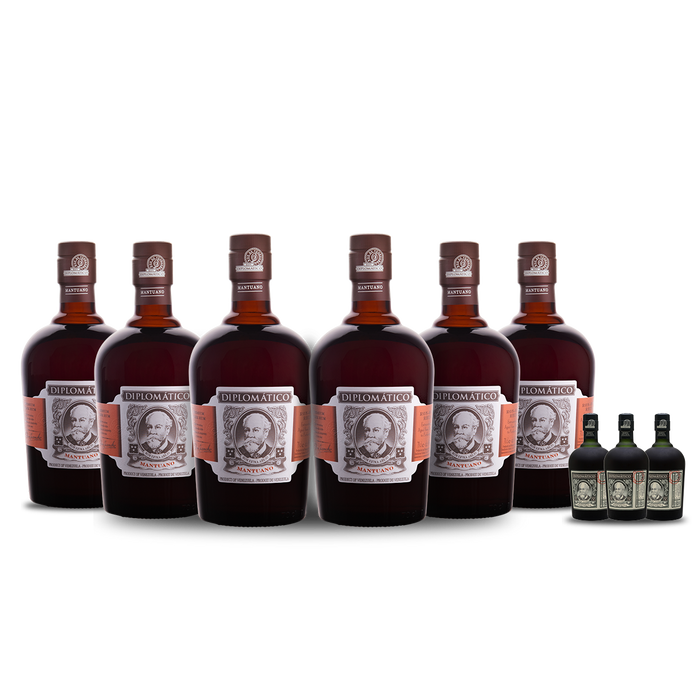 Diplomático Mantuano Rum (6) Bottle Bundle w/ (3) free minis
