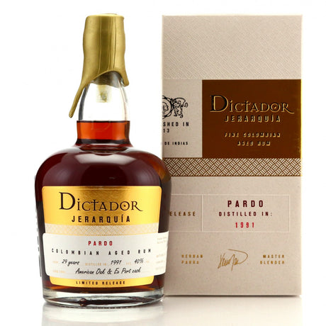 Dictador Jerarquia Pardo 29 Year Old American Oak & Port Cask 1991 (Proof 80) Rum | 700ML at CaskCartel.com