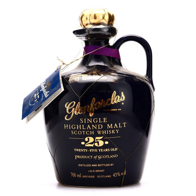 Glenfarclas 25 Year Old Ceramic Decanter (Bottled 1990s) Scotch Whisky | 700ML at CaskCartel.com