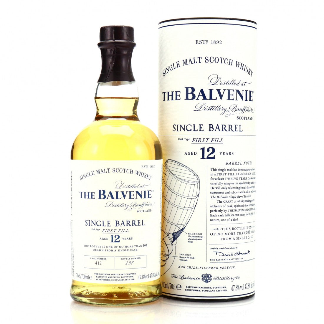 Balvenie 12 Year Old Single Barrel First Fill, Cask # 412 Scotch | 700ML at CaskCartel.com