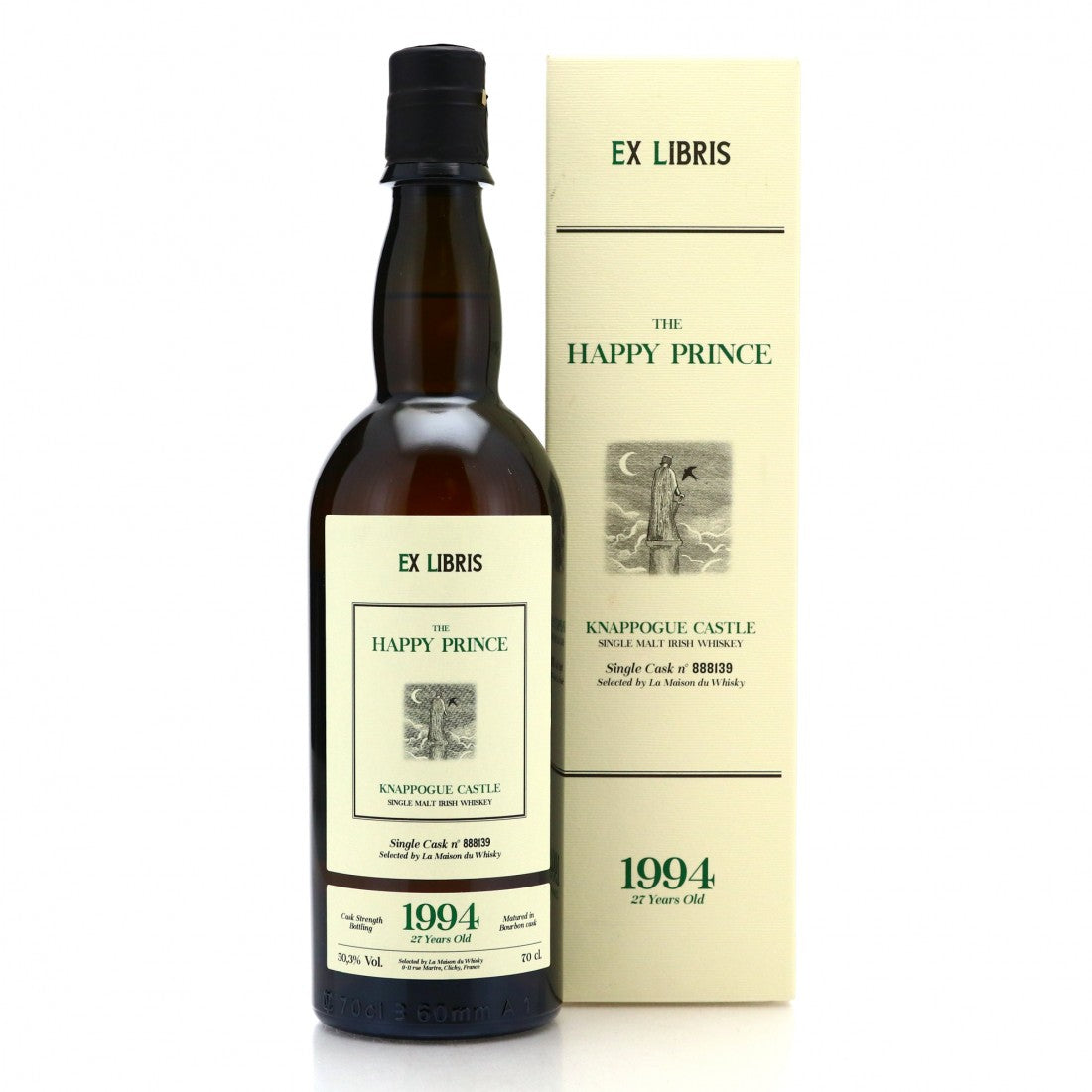 Knappogue Castle 27 Year Old (Distilled 1994) The Happy Prince, Ex Libris Irish Whiskey | 700ML at CaskCartel.com