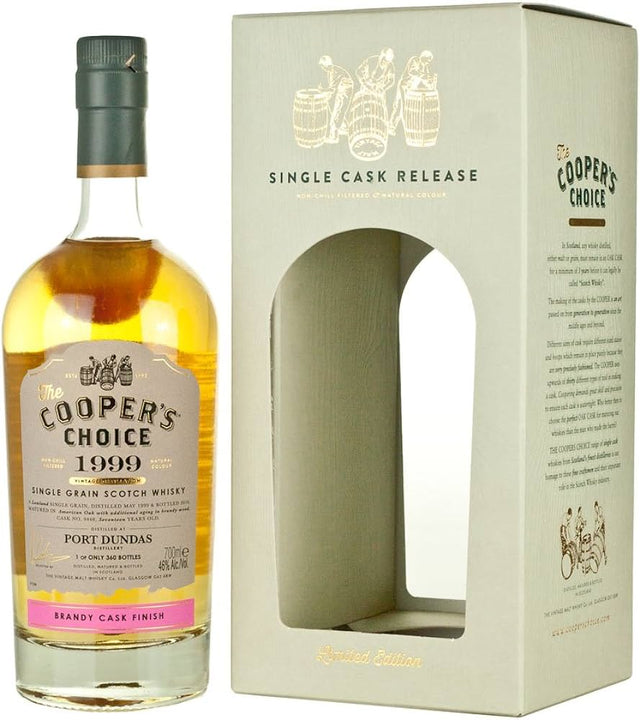 Port Dundas Cooper's Choice Brandy Cask Finished 1999 17 Year Old Whisky | 700ML at CaskCartel.com