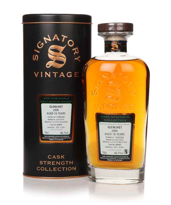 Glenlivet 16 Year Old 2006 (cask 900800) - Cask Strength Collection (Signatory) | 700ML at CaskCartel.com