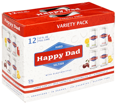 Happy Dad Variety Pack Hard Seltzer Cocktail | 12x355ML at CaskCartel.com