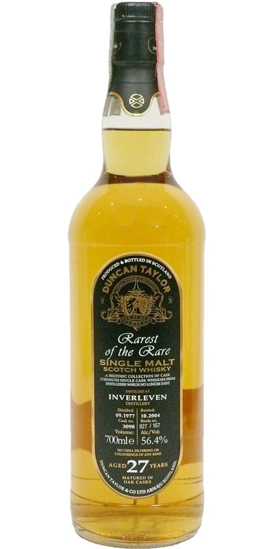 Inverleven 27 Year Old (D.1977, B.2004) Rarest of the Rare, Duncan Taylor Scotch Whisky | 700ML at CaskCartel.com