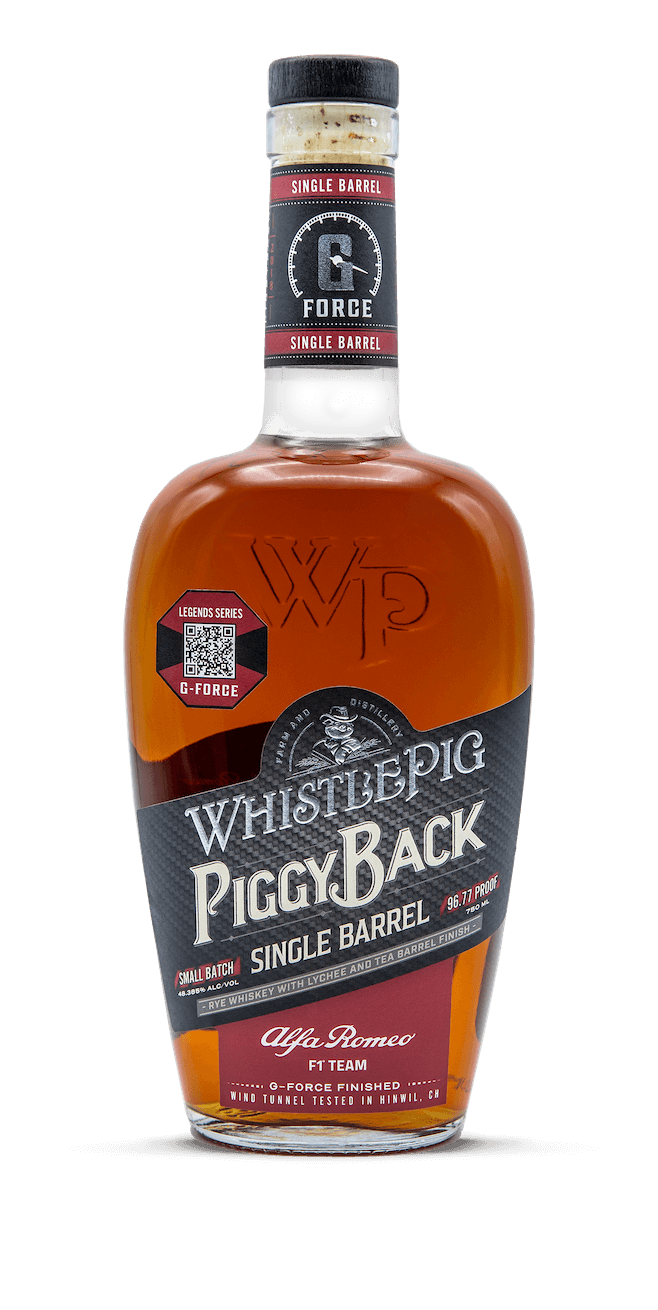 WhistlePig PiggyBack 6 Year Old Rye Alfa Romeo F1 Team Barrel Legend's Series G-Force Whiskey at CaskCartel.com