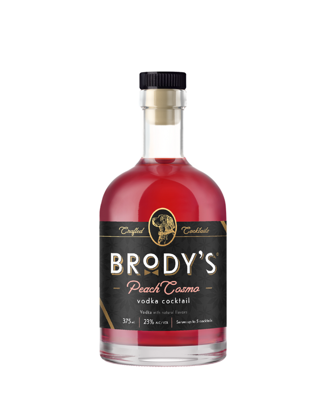 Brody's Peach Cosmo Vodka Cocktail | 375ML at CaskCartel.com