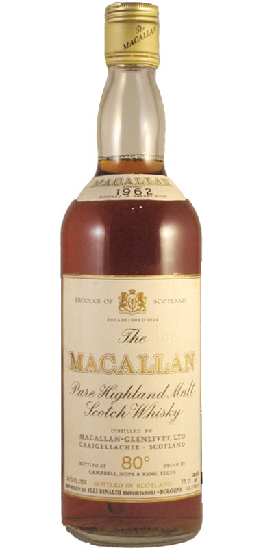 Macallan 1962 (Proof 91.7) Pure Highland Malt Scotch Whisky