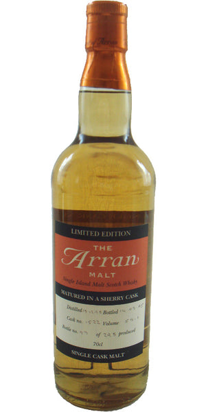 Arran Matured in Sherry Cask (D.1998 B.2007) Limited Edition Scotch Whisky | 700ML at CaskCartel.com