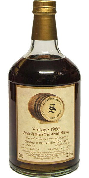 The Glenlivet 1963, 29 Year Old (B.1992) Signatory Vintage Scotch Whisky | 700ML at CaskCartel.com