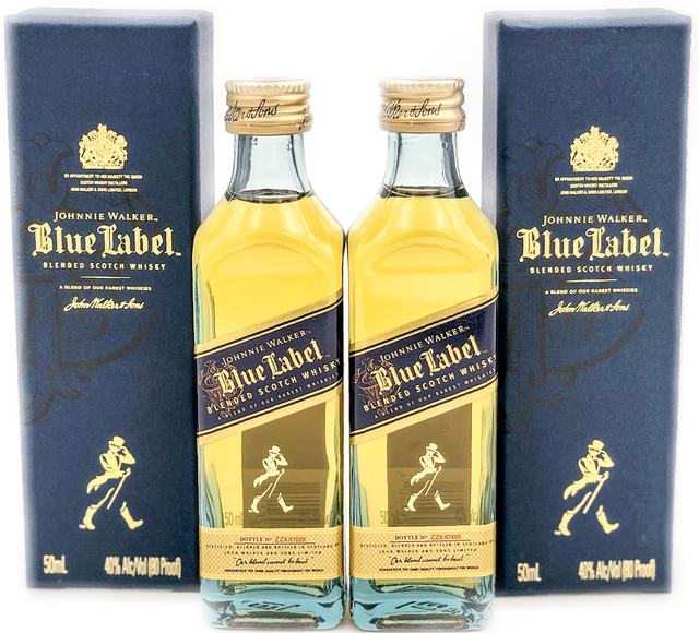 Johnnie Walker Blue Label Scotch Whisky 50ml Mini Bottles Set - CaskCartel.com