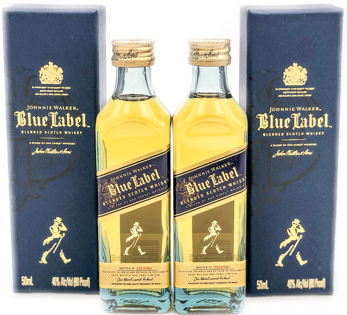 Johnnie Walker Blue Label Scotch Whisky 50ml Mini Bottles Set