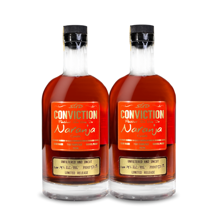 Conviction Naranja Straight Bourbon Whiskey | Limited Release (2) Bottle Bundle