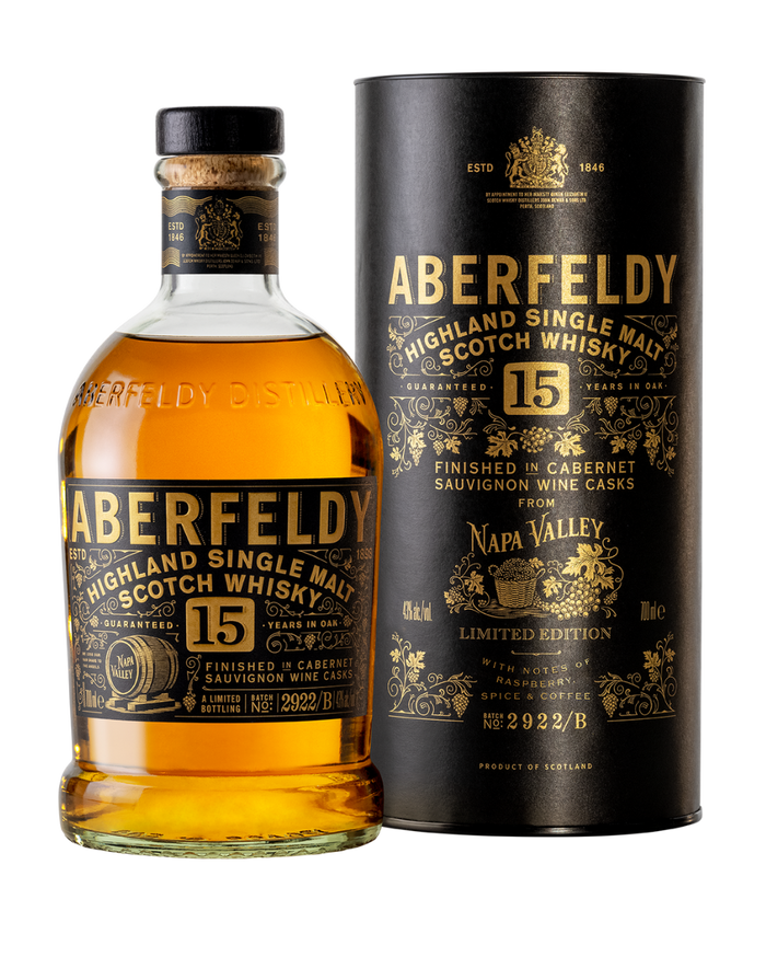 Aberfeldy 15-Year-Old Limited Edition Finished in Napa Valley Cabernet Sauvignon Casks Single Malt Scotch Whisky