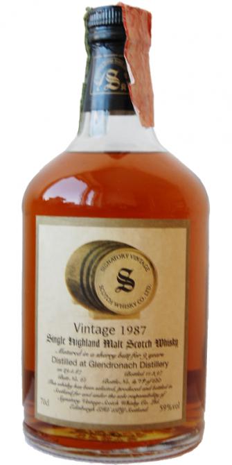 GlenDronach 1987, 9 Year Old (B.1997) Signatory Vintage Scotch Whisky | 700ML at CaskCartel.com