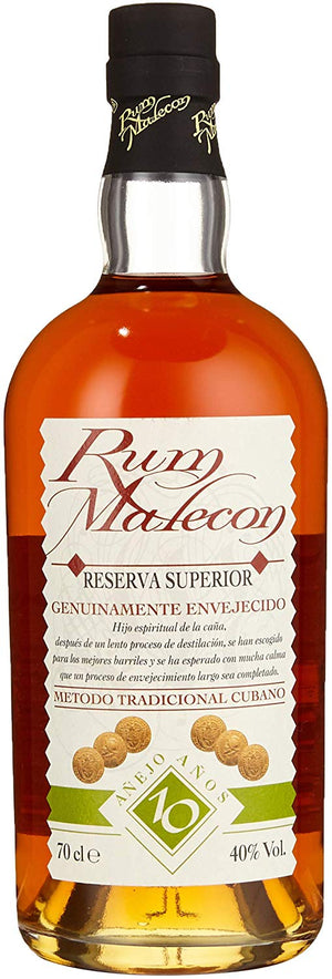 Malecon Aged 10 Year Reserva Superior Genuinely Aged Traditional Cuban Method Rum - CaskCartel.com