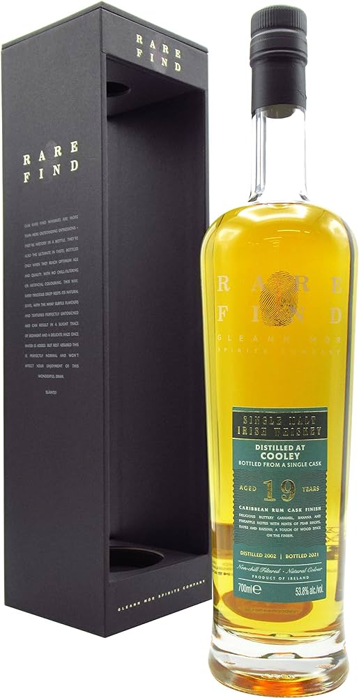 Cooley Rare Find by Gleann Mor Single Cask Rum Cask Finish Irish 2002 19 Year Old Whiskey | 700ML