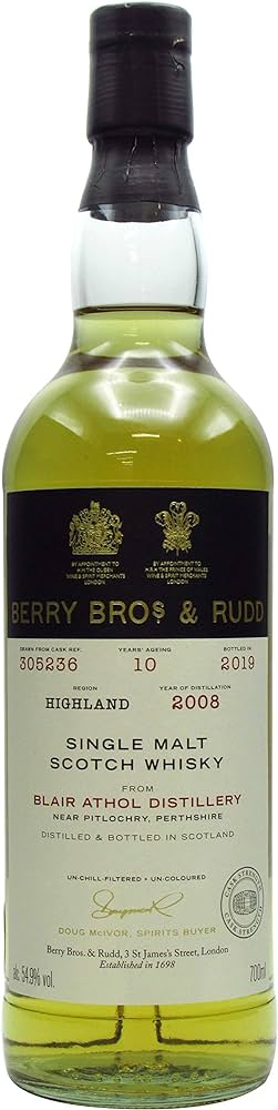 Blair Athol Berry Bros & Rudd Single Cask #305236 2008 10 Year Old Whisky | 700ML