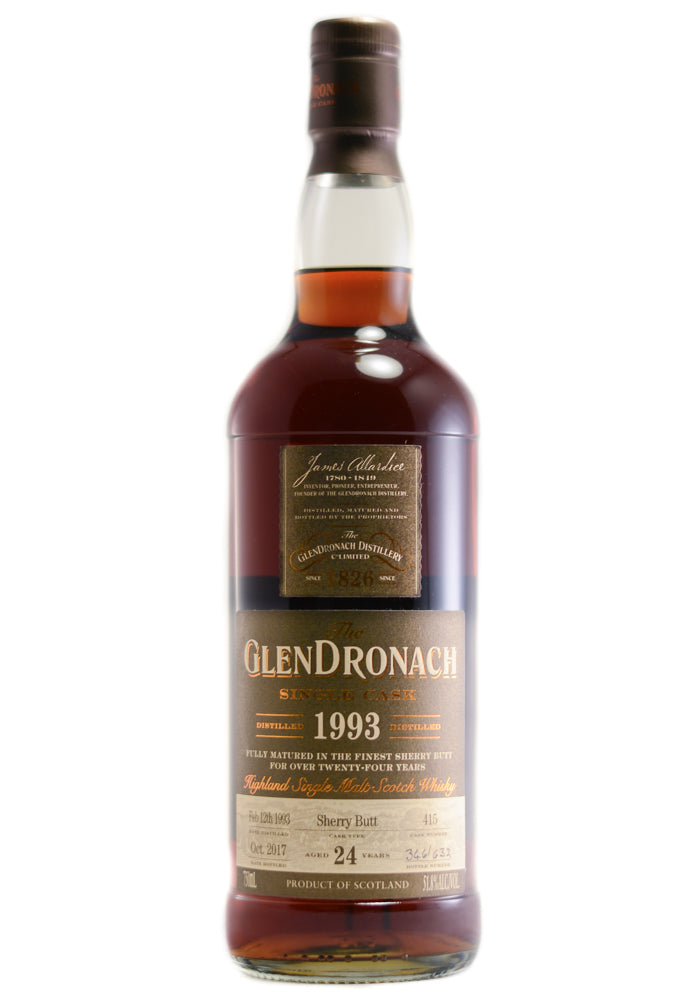 Glendronach 1993 24 Year Old Single Cask #415 Sherry Butt Highland Single Malt Scotch Whisky