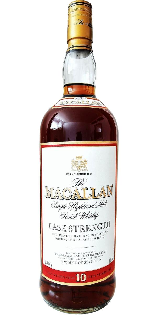 The Macallan Cask Strength 10年 1000ml　希少 BUY] Macallan 10 Year Old Cask Strength (Proof 117.6) Scotch